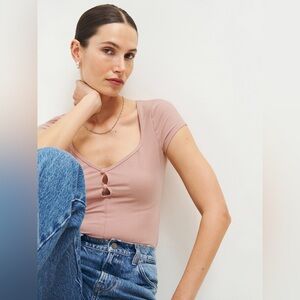 NWT Reformation Carey Knit Top Sz S